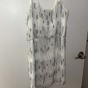 White sparkly sequin dress